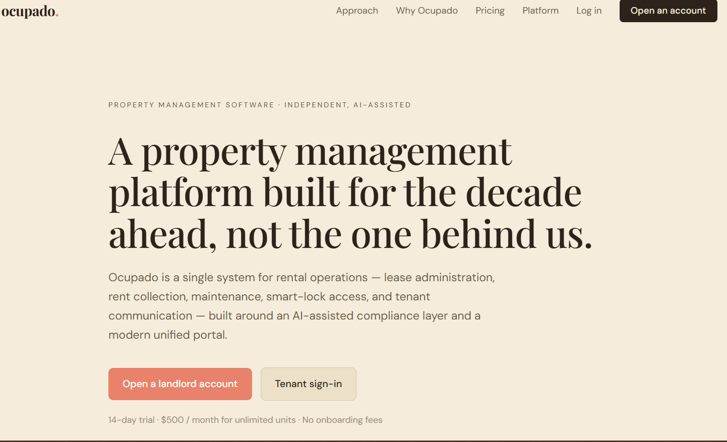 Ocupado - Modern Property Management Platform