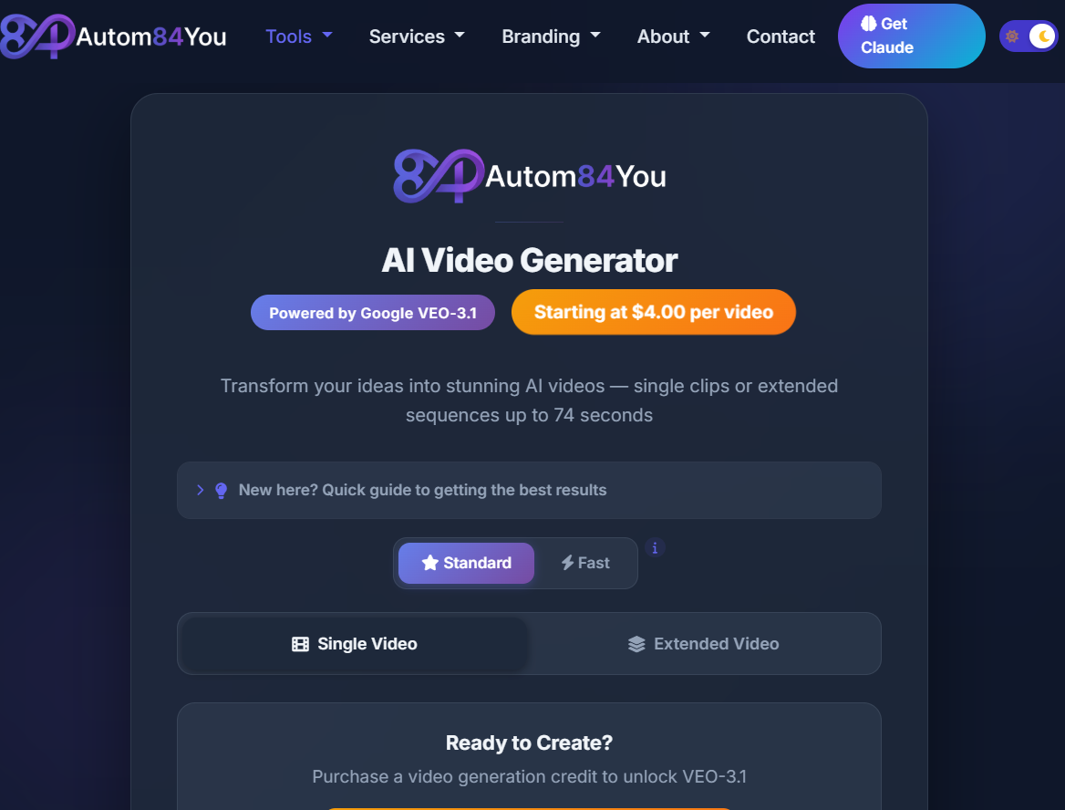 AI Video Generator - Powered by Google VEO-3.1